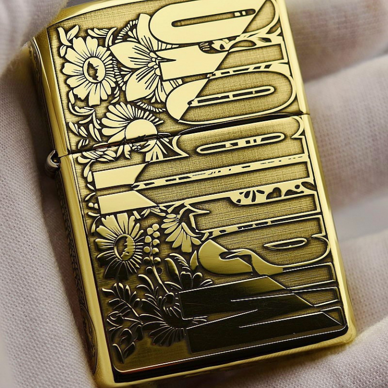 Zippo Chính Hãng Đồng Bóng Khắc Logo Marlboro Phiên Bản 254
