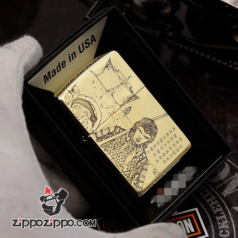 Bật Lửa Zippo Chất Liêu Đồng Khắc Tề Thiên Đại Thánh