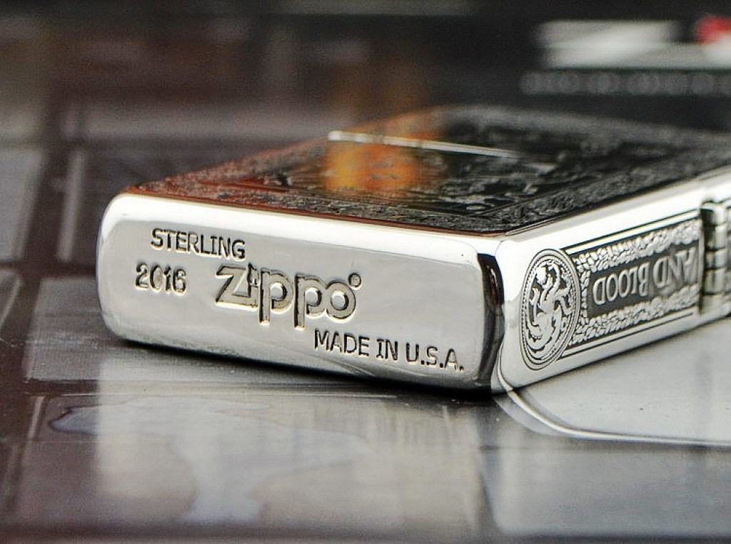 Bật lửa Zippo Bạc nguyên khối Game of Thrones New