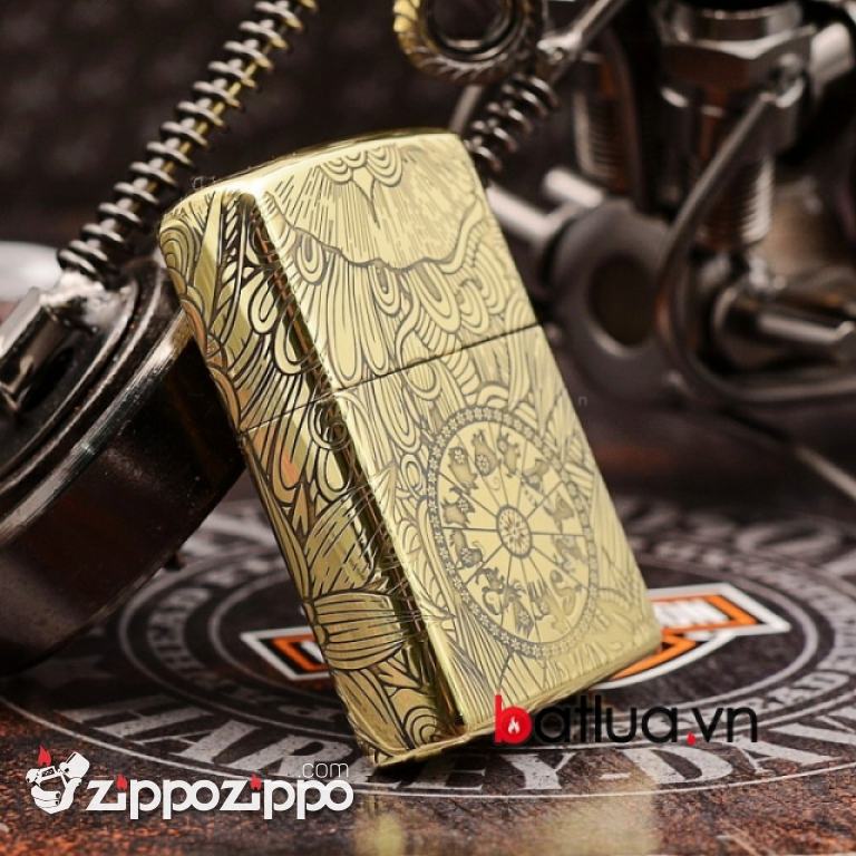 Zippo Chính Hãng Đồng Khắc 12 Con Giáp Tuổi Thân (khỉ)