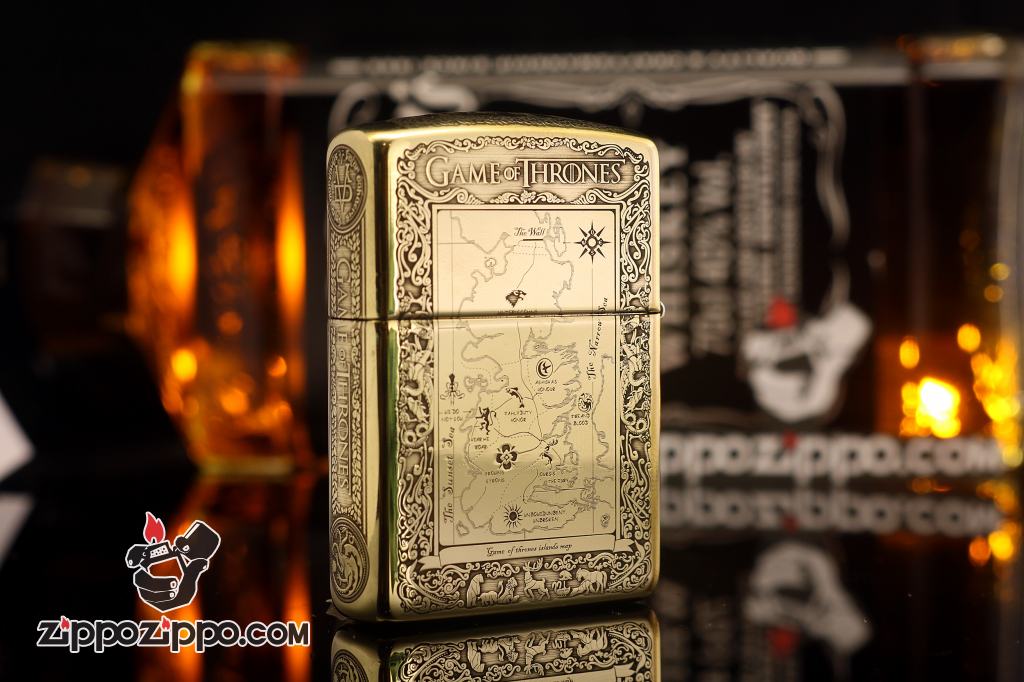 Zippo Chính Hãng Đồng Bóng Khắc Trò Chơi Game Of Thrones Phiên Bản Amor