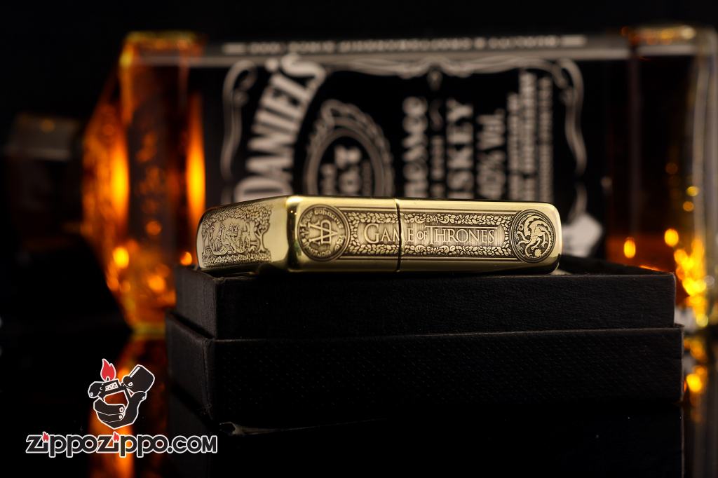 Zippo Chính Hãng Đồng Bóng Khắc Trò Chơi Game Of Thrones Phiên Bản Amor
