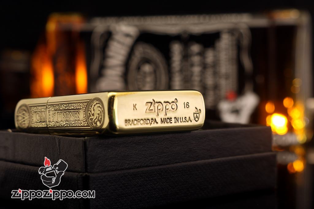 Zippo Chính Hãng Đồng Bóng Khắc Trò Chơi Game Of Thrones Phiên Bản Amor