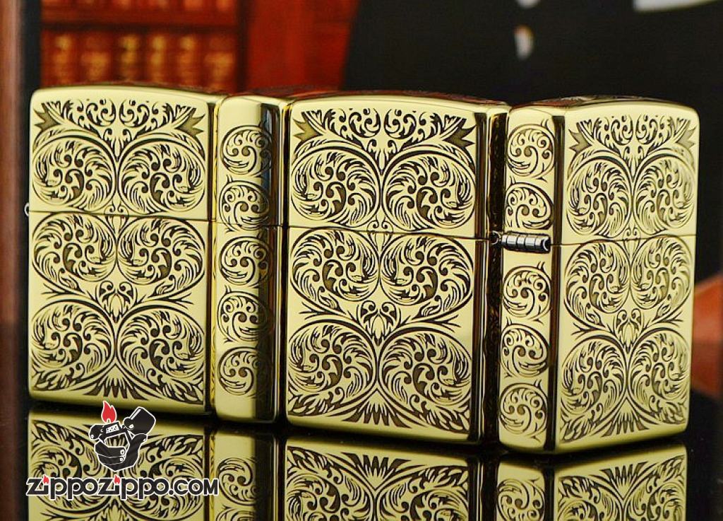Bật lửa Zippo phiên bản chạm khắc nổi mây bao quanh amor