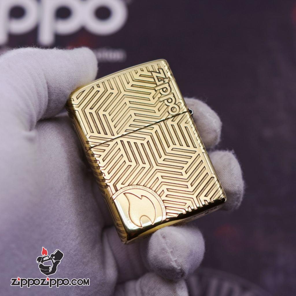 Bật Lửa Zippo Chạm Khắc Họa Tiết Ngọn Lửa Cổ Điển Bản Amor