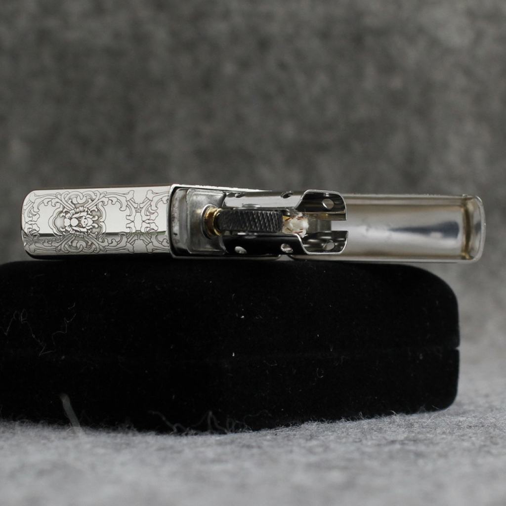 Bật Lửa Zippo Bạc Khối Cao Cấp Khắc Hình Đức Phật Và Ác Quỷ Bản Vỏ Mỏng