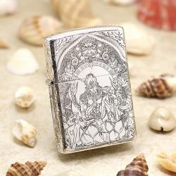 Bật Lửa Zippo Bạc Khối Cao Cấp Khắc Hình Tôn Ngộ Không Bản Vỏ Mỏng - Mã SP: ZPC2219