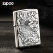Bật lửa Zippo Bạc nguyên khối cao cấp khắc Hình Cá Chép Bản Tiêu Chuẩn