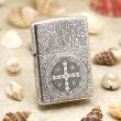 Bật Lửa Zippo Bạc nguyên khối Cao Cấp khắc hình  Nổi Constantine
