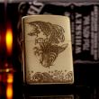 Bật lửa zippo bản armor xước khắc cá chép 2 mặt
