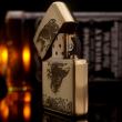 Bật lửa zippo bản armor xước khắc cá chép 2 mặt