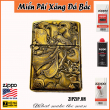 BẬT LỬA ZIPPO BẢN ĐỒNG TRƠN KHẮC HÌNH 3D HỒI LY 9 ĐUÔI SIÊU SẮC NÉT
