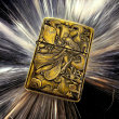 BẬT LỬA ZIPPO BẢN ĐỒNG TRƠN KHẮC HÌNH 3D HỒI LY 9 ĐUÔI SIÊU SẮC NÉT