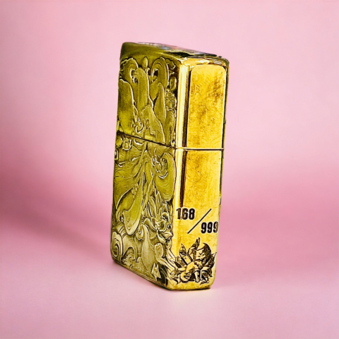 BẬT LỬA ZIPPO BẢN ĐỒNG TRƠN KHẮC HÌNH 3D HỒI LY 9 ĐUÔI SIÊU SẮC NÉT