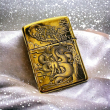 BẬT LỬA ZIPPO BẢN ĐỒNG TRƠN KHẮC HÌNH 3D HỒI LY 9 ĐUÔI SIÊU SẮC NÉT