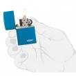 Bật Lửa Zippo Phủ Bóng Màu Xanh Sapphire - Logo Zippo SKU 20446ZL – Zippo Sapphire Zippo Logo