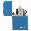 Bật Lửa Zippo Phủ Bóng Màu Xanh Sapphire - Logo Zippo SKU 20446ZL – Zippo Sapphire Zippo Logo
