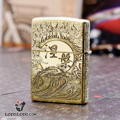 Bật Lửa Zippo Chính Hãng Chạm Khắc Chim Phượng Hoàng