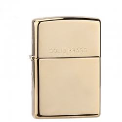 Bật Lửa Zippo Đồng Vàng Trơn Bóng Khắc Solid Brass - SKU 254 – Zippo High Polish Brass Engraved - Mã SP: ZPC0330