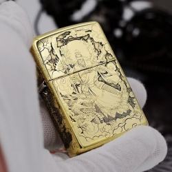 Bật Lửa Zippo đồng KHắc Hình Quan Vân Trường Armor - Mã SP: ZPC1714-169