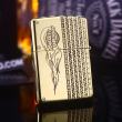 Bật lửa Zippo đồng khối khắc skull moto Harley Davidson Bản Amor