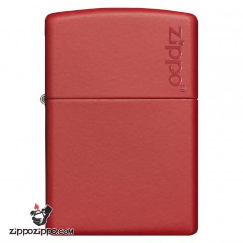 Bật Lửa Zippo Sơn Màu Đỏ - Logo Zippo SKU 233ZL – Zippo Red Matte With Logo