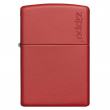 Bật Lửa Zippo Sơn Màu Đỏ - Logo Zippo SKU 233ZL – Zippo Red Matte With Logo