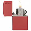 Bật Lửa Zippo Sơn Màu Đỏ - Logo Zippo SKU 233ZL – Zippo Red Matte With Logo