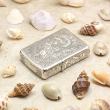Bật lửa Zippo phiên bản Armor Bạc nguyên khối khắc hình Rồng Châu Á