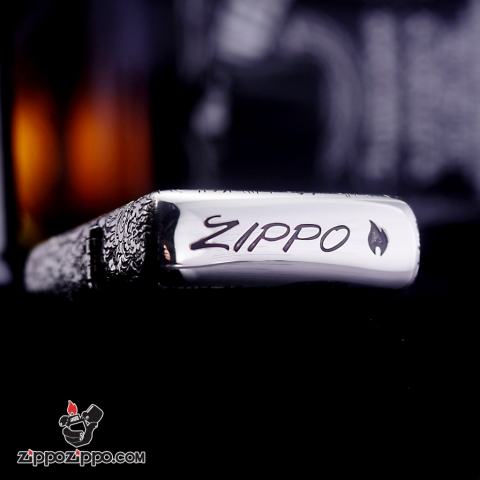 Bật lửa Zippo Phiên Bản Bạc Nguyên Khối Chạm Khắc Chim Phượng Hoàng