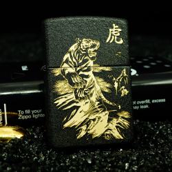 Zippo 236 Đen Nhám Khắc Chúa Sơn Lâm - Mã SP: ZPC2508