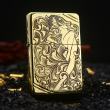 Zippo Chính Hãng Đồng Tái Bản vintage Khấc Cô Gái Trên Hoa Văn Arabesque